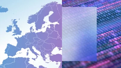 En karta över Europa med olika länder i olika färger.