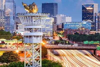 A building with many windows.