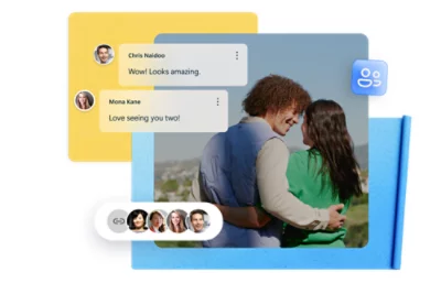 Un uomo e una donna che si abbracciano.