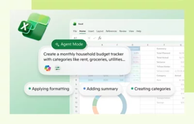 A screenshot of a computer displaying text and tasks related to creating a monthly household budget tracker.