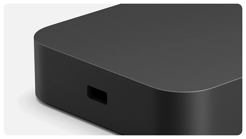 Närbild på säkerhetslåsporten för Surface USB4-docka.