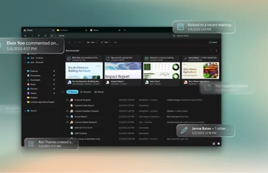 Uttrycksfull skärm som visar flera dokument