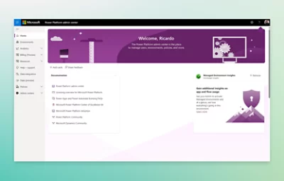 Fönster för Microsoft Power Platform-administratörscenter